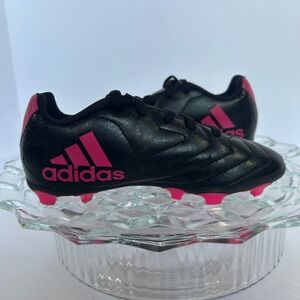 Adidas Goletto VII Turf Soccer Cleats Black/Pink Kids‎ Size 11.5K Youth Football